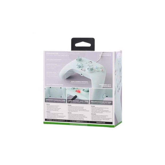 Power A Mando con Cable XBGP0004-01 para Xbox Series X/S Azul Algodón de Azúcar con Licencia Oficial Xbox 10