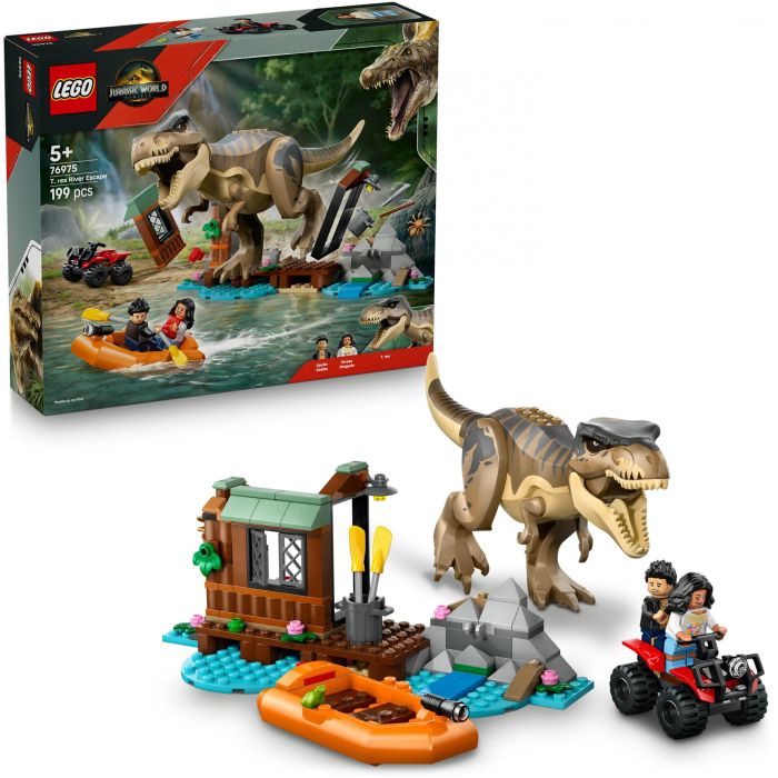 LEGO 76975 Jurassic World Huida del T.Rex por el Río - Juego de Construcción 199 Piezas para Niños +5 Años 2 LEGO 76975 Jurassic World Huida del T.Rex por el Río - Juego de Construcción 199 Piezas para Niños +5 Años 2