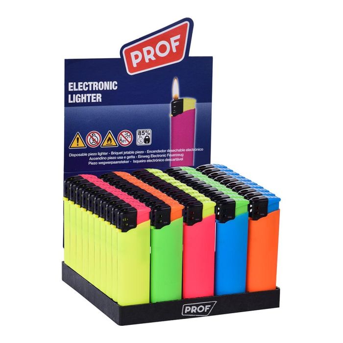 Encendedor electrónico rubber touch, colores surtidos euro/u 3 Encendedor electrónico rubber touch, colores surtidos euro/u 3