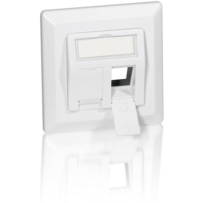 Equip Unterputzdose +Frontplatte 2 Keystone 45° RAL 9010 Polybeutel