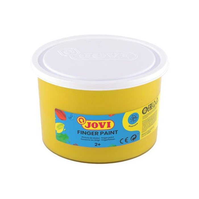Jovi Pintura de Dedos Finger Paint 500 mL - Amarillo, No Tóxico, Lavable, Ingredientes Naturales