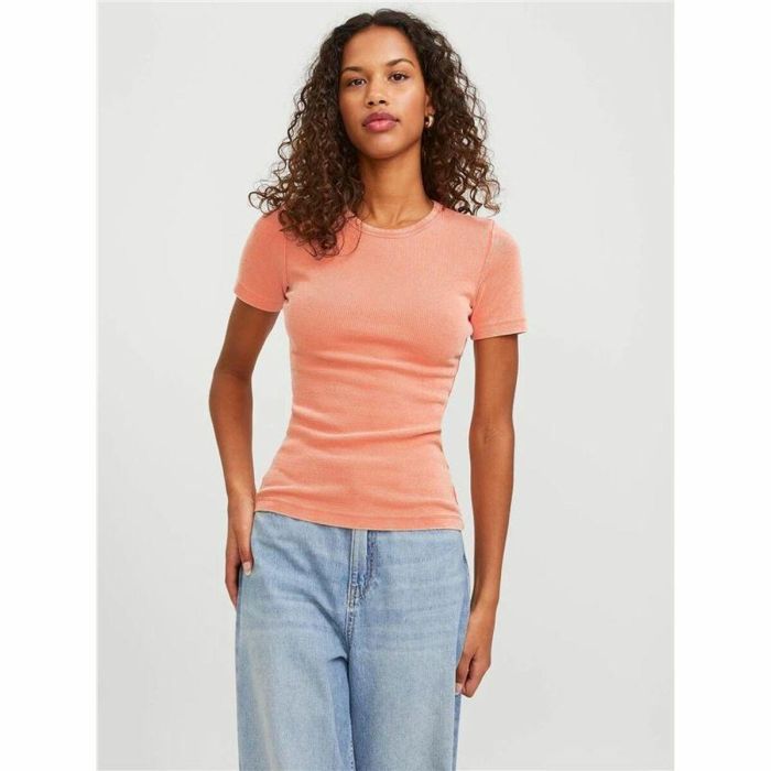 Camiseta de Manga Corta Mujer Jack & Jones Jxfrankie Wash Ss Coral 1