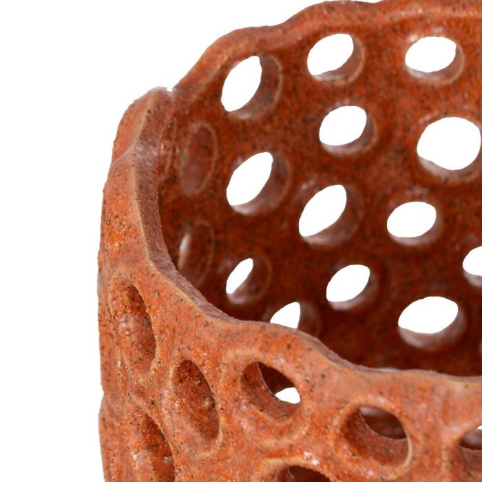 Jarrón Naranja Cerámica Decoración 20 X 20 X 32 cm