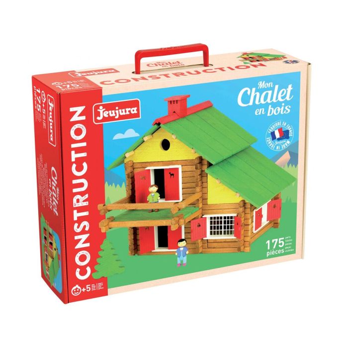 Jeujura My Wooden Chalet - Juego de Construcción de Madera Natural y Teñida con 175 Piezas, para Niños a partir de 5 años 5 Jeujura My Wooden Chalet - Juego de Construcción de Madera Natural y Teñida con 175 Piezas, para Niños a partir de 5 años 5