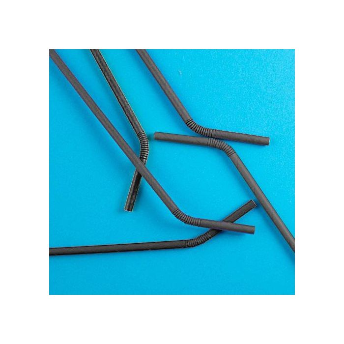 Set de 25 pajitas de cartón flexible negras 6 mm Algon (24 Cajas) 2 Set de 25 pajitas de cartón flexible negras 6 mm Algon (24 Cajas) 2