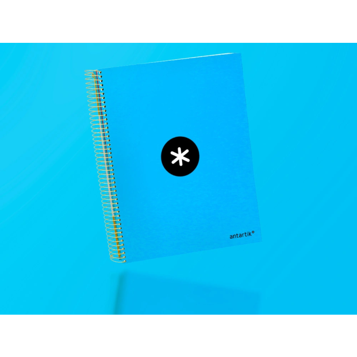 Antartik Cuaderno espiral A4 micro 120 hojas 90 gr cuadro 5mm 5 bandas color azul 8 Antartik Cuaderno espiral A4 micro 120 hojas 90 gr cuadro 5mm 5 bandas color azul 8