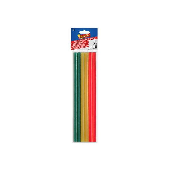 Cola Termofusible En Barra Supertite 7X180 Mm. Blister De 6 Surtido