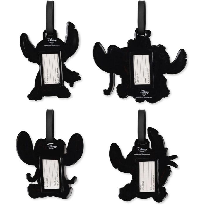 PEERS HARDY Set 4 Etiquetas de Equipaje Angel & Stitch Disney Silicona Alta Calidad 2