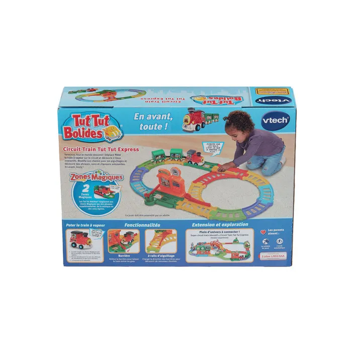 VTech Tut Tut Bolides Set Tren Express Tut Tut + Tren de Vapor de Pedro, Multicolor, Idioma Francés