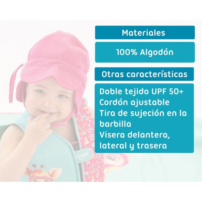 Gorro de Bebé Protección Upf 50+ Fucsia 2 Gorro de Bebé Protección Upf 50+ Fucsia 2