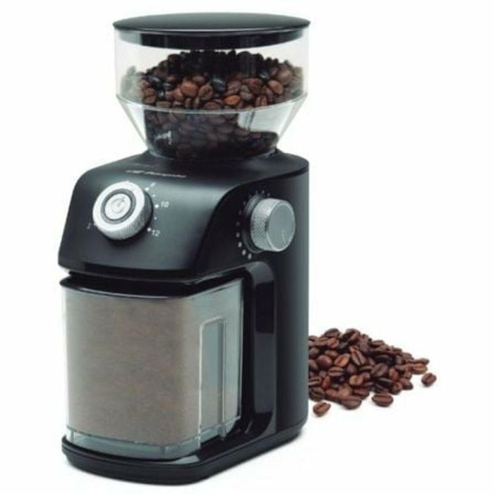 Orbegozo MO 5000 Molinillo de Café Eléctrico 150W con Muelas, Muele 2-12 Tazas, Molido Grueso a Fino, Depósito 140g, Tolva 240g Orbegozo MO 5000 Molinillo de Café Eléctrico 150W con Muelas, Muele 2-12 Tazas, Molido Grueso a Fino, Depósito 140g, Tolva 240g