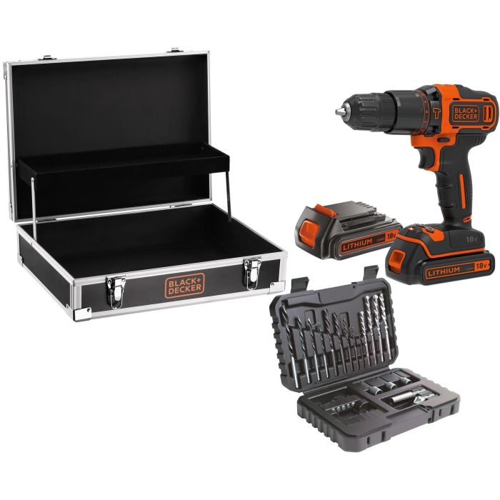 Black&Decker BDCHD18B2FC Taladro Percutor Inalámbrico 18V 2x1.5Ah