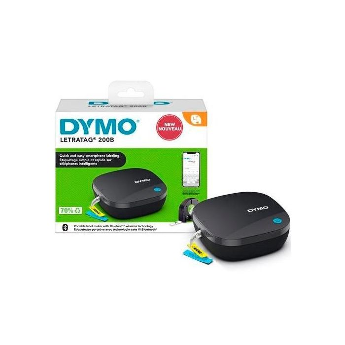 Dymo Lt200-B Rotuladora Electrónica con Aplicación Móvil Bluetooth para Cintas LetraTag 12mm