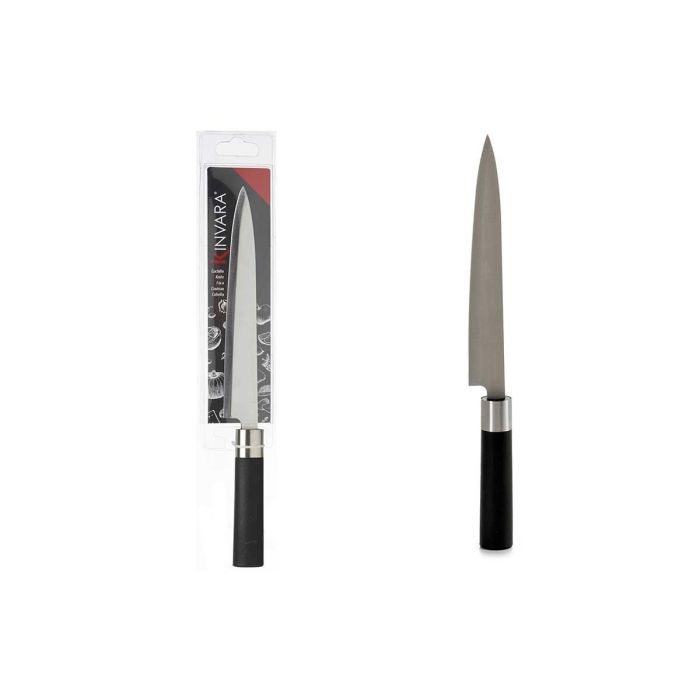 Cuchillo Mediano Acero Mango Negro Kinvara 3X33CM (24 Unidades) Cuchillo Mediano Acero Mango Negro Kinvara 3X33CM (24 Unidades)
