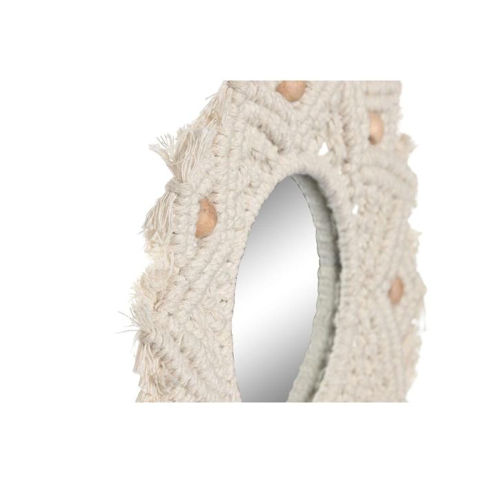 Juego de Espejos Home ESPRIT Blanco Boho 20 x 1 x 20 cm (3 Piezas) 2 Juego de Espejos Home ESPRIT Blanco Boho 20 x 1 x 20 cm (3 Piezas) 2