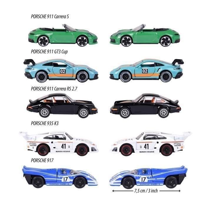 Majorette Gifpack 5 Coches de Juguete de Metal Porsche Motorsport para niños 3+ años 1