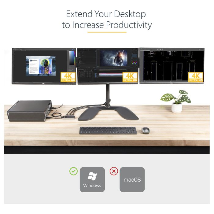 StarTech MST HUB Divisor 3 Puertos DisplayPort 1.4 a 3x DisplayPort, 8K Ultra HD, Alimentado por USB, Compatible con Windows 11