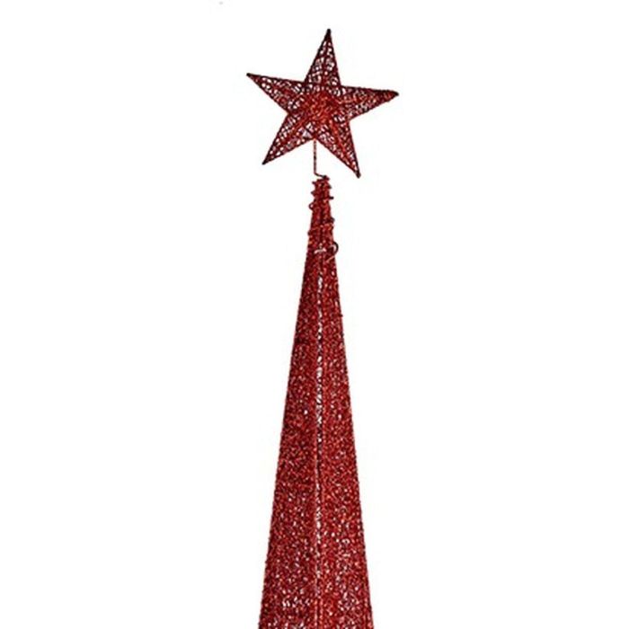 Árbol de Navidad Torre Rojo Metal Plástico 42 x 218 x 42 cm (3 Unidades) 1