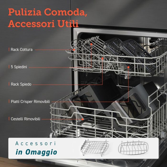 Cosori COS1707381744609 Freidora sin aceite Edición Chef de dos cestas, 8.5 L, 2 cestas, 8 programas, 1750 W, Negra 12 Cosori COS1707381744609 Freidora sin aceite Edición Chef de dos cestas, 8.5 L, 2 cestas, 8 programas, 1750 W, Negra 12