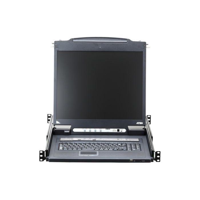 Aten CL5708I Consola KVM Switch LCD 17" Integrado Slideaway Acceso Local y Remoto IP para 8 Ordenadores Rack 1U PS/2 USB 1 Aten CL5708I Consola KVM Switch LCD 17" Integrado Slideaway Acceso Local y Remoto IP para 8 Ordenadores Rack 1U PS/2 USB 1