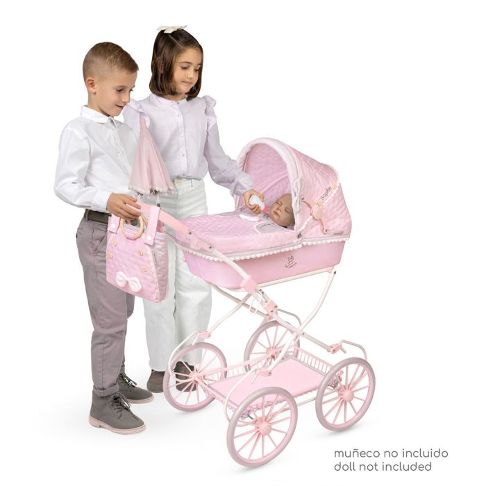 Decuevas Coche de Muñeca Plegable con Sombrilla y Bolso, adecuado para muñecas de hasta 48 cm, a partir de 3 años 1 Decuevas Coche de Muñeca Plegable con Sombrilla y Bolso, adecuado para muñecas de hasta 48 cm, a partir de 3 años 1