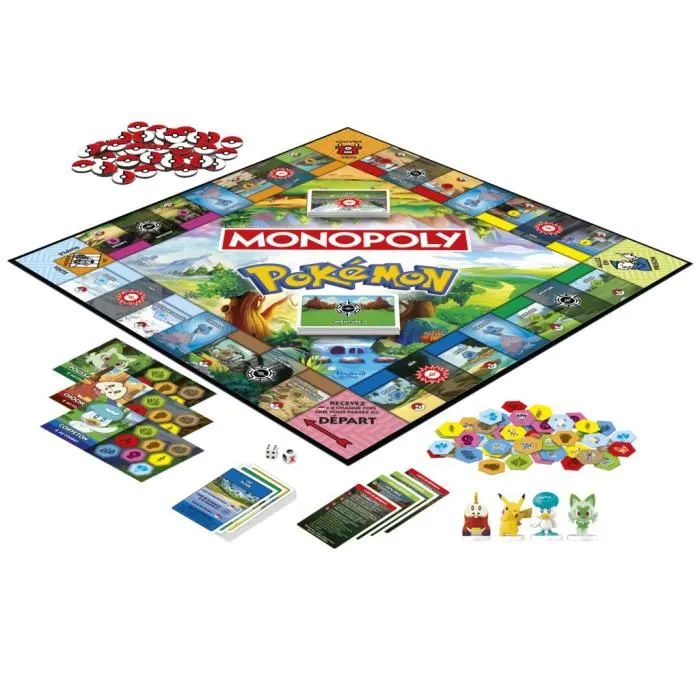 Monopoly Pokémon, Juego de Mesa HASG0716101, para Niños y Fans de Pokémon, 2-4 Jugadores, Duración Aprox. 45 Minutos, Edad 8+ 2 Monopoly Pokémon, Juego de Mesa HASG0716101, para Niños y Fans de Pokémon, 2-4 Jugadores, Duración Aprox. 45 Minutos, Edad 8+ 2