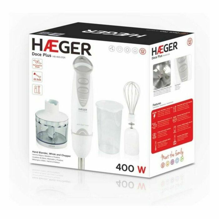 Batidora de Mano Haeger HB-400.012A Blanco 400 W 400W 3