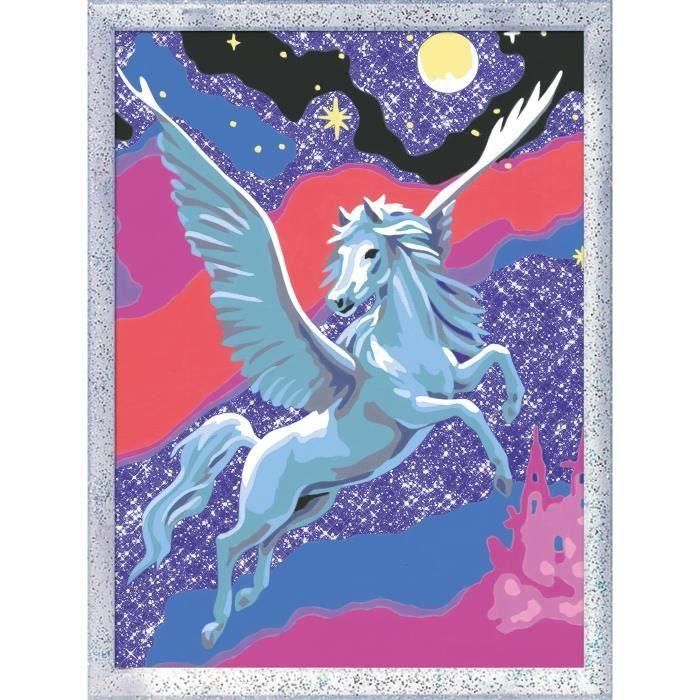 CreArt Kids Pegaso Brillante de 18 x 24 cm, Kit de pintura por números, Arte por números, Edades 7+, 25830, Ravensburger 2 CreArt Kids Pegaso Brillante de 18 x 24 cm, Kit de pintura por números, Arte por números, Edades 7+, 25830, Ravensburger 2