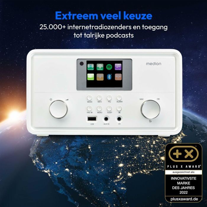 Medion MED1717434079310 Radio por Internet DAB+ Bluetooth 2 x 10 W RMS Blanco 12 Medion MED1717434079310 Radio por Internet DAB+ Bluetooth 2 x 10 W RMS Blanco 12