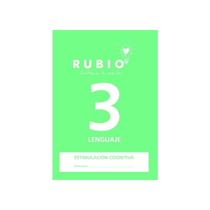Cuaderno Rubio A4 Estimulacion Cognitiva Lenguaje Nº 3 5 unidades