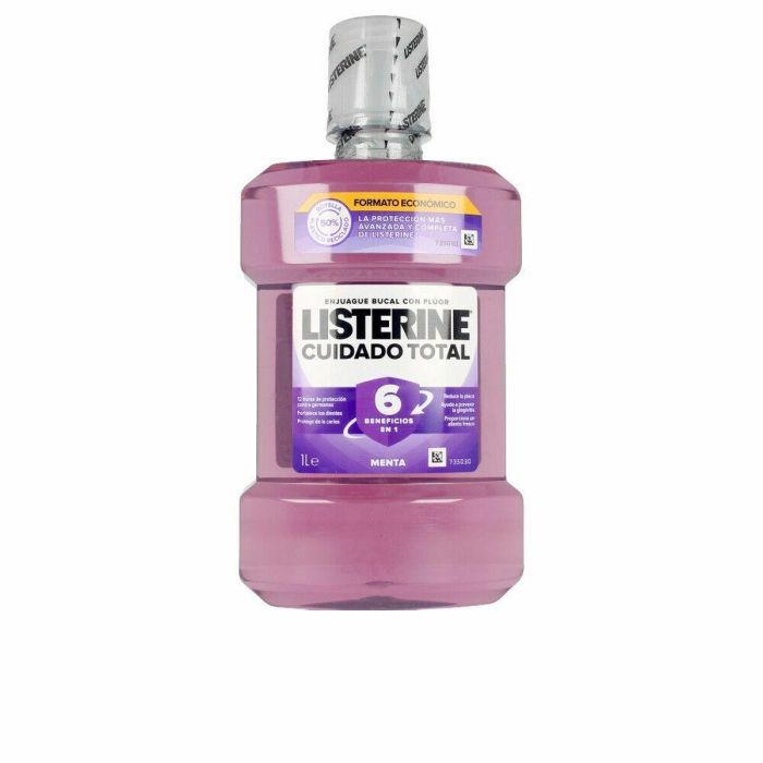 Listerine Enjuague Bucal TOTAL CARE Protección Completa 6 Beneficios: Previene Caries, Reduce Placa y Fortalece Encías 1000 ml