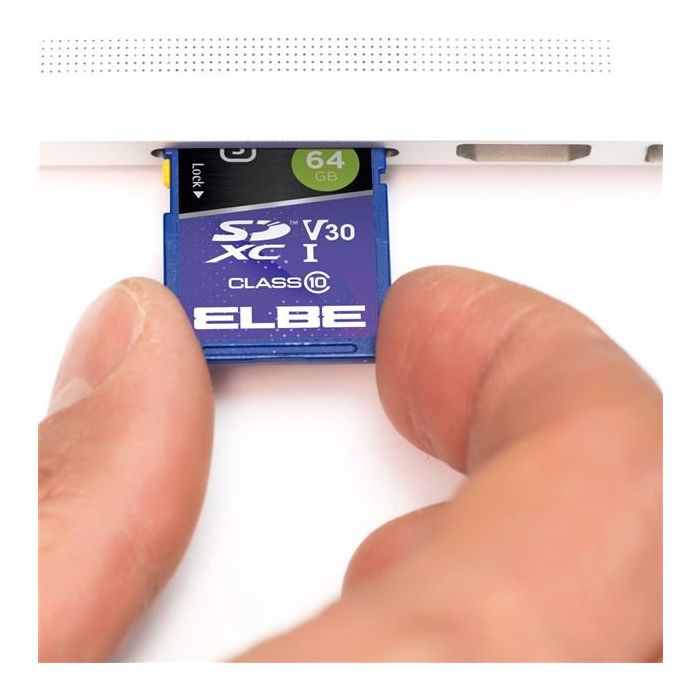 Elbe SD-3064 Tarjeta SD 64GB UHS-I U3 V30 para Resolución 4K, Compatible con Cámaras Compactas y Réflex 3 Elbe SD-3064 Tarjeta SD 64GB UHS-I U3 V30 para Resolución 4K, Compatible con Cámaras Compactas y Réflex 3