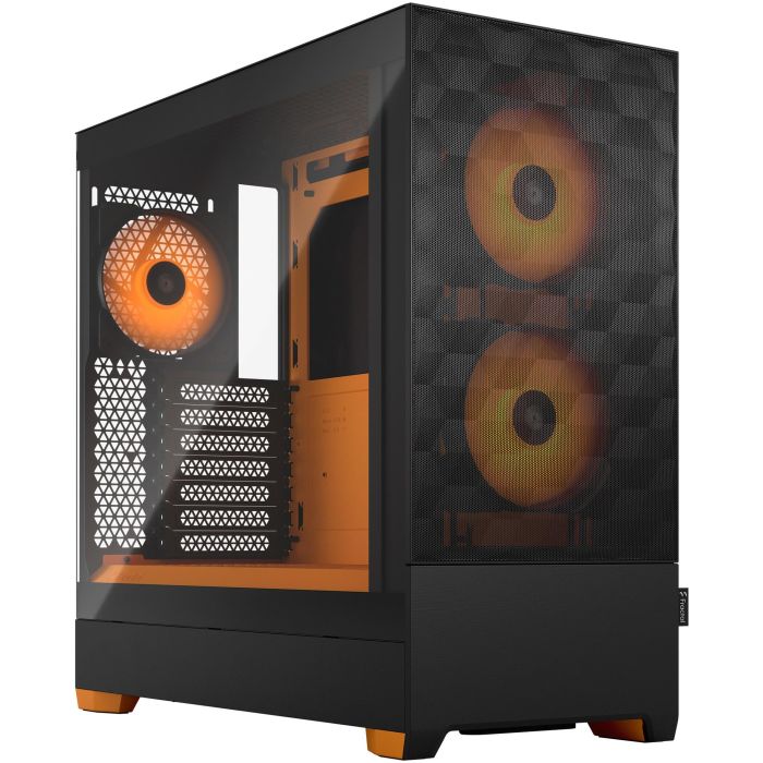 Fractal Design Pop Air RGB Orange Core TG Clear Tint Torre PC ATX Naranja/Negro, Vidrio Templado, Iluminación Multi