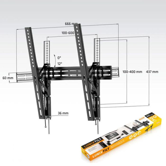 Soporte TV Fijo Axil 0571E 32"-65" 35 Kg Negro 1 Soporte TV Fijo Axil 0571E 32"-65" 35 Kg Negro 1