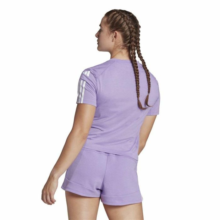 Camiseta de Manga Corta Mujer Adidas Essentials Ciruela Lila XS 4