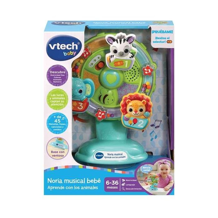 V-Tech Noria Musical Aprende Con Los Animales 80-165967 para Bebés Interactiva con Luces y Sonidos 3