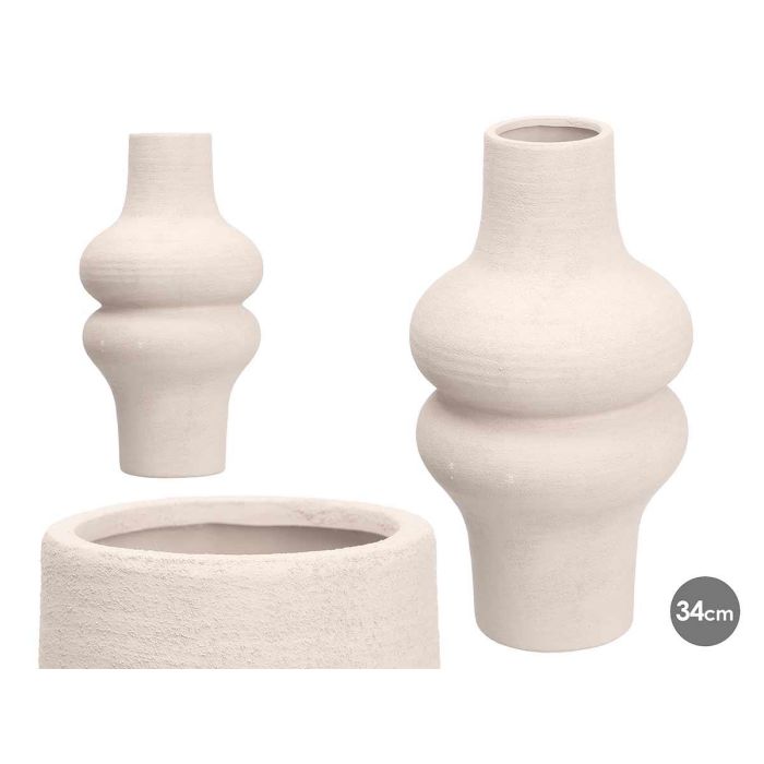 Giftdecor Jarrón de Cerámica Blanco Modelo Michelin para Decoración - 34,5 centímetros de alto y 18 por 18 centímetros de base (4 Unidades) Giftdecor Jarrón de Cerámica Blanco Modelo Michelin para Decoración - 34,5 centímetros de alto y 18 por 18 centímetros de base (4 Unidades)