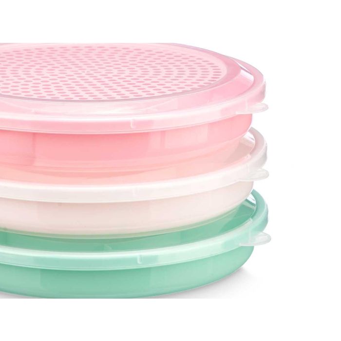 Bandeja con Compartimentos Hermética Leknes 29.5x28x5 cm - Colores Surtidos (24 Unidades) 3 Bandeja con Compartimentos Hermética Leknes 29.5x28x5 cm - Colores Surtidos (24 Unidades) 3