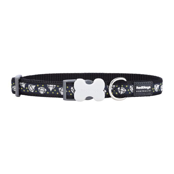 Collar Rd Style Diamond Negro 15 mm X 24-36 cm Collar Rd Style Diamond Negro 15 mm X 24-36 cm