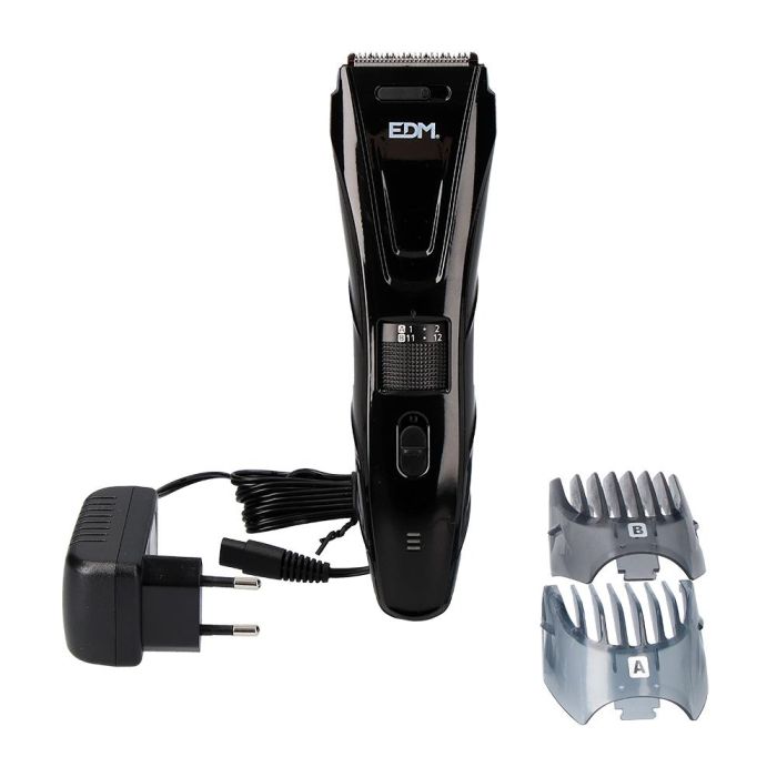 Edm Máquina corta cabellos recargable 10w inalámbrica con accesorios, diseño ergonómico 1 Edm Máquina corta cabellos recargable 10w inalámbrica con accesorios, diseño ergonómico 1