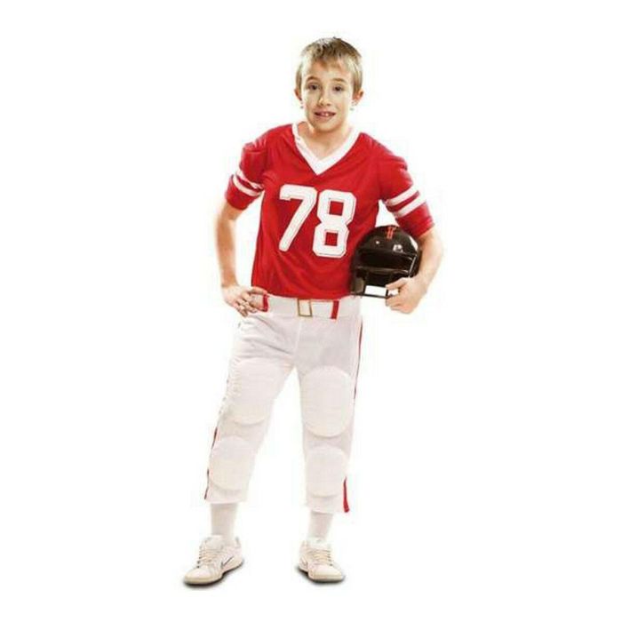 My Other Me Disfraz de Jugador de Rugby Rojo para Niños Talla 3-4 Años 100% Poliéster