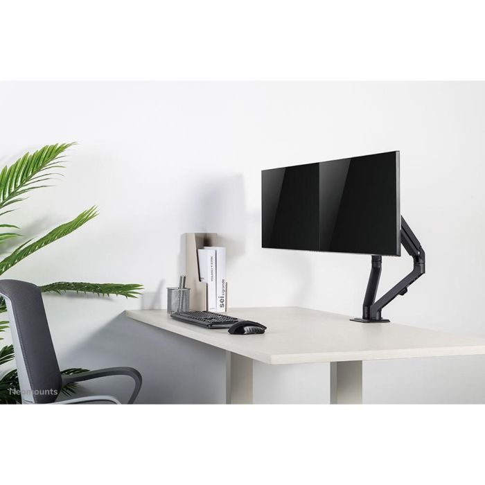 Neomounts FPMA-D650DBLACK Soporte de mesa para 2 monitores, hasta 27", Negro 6