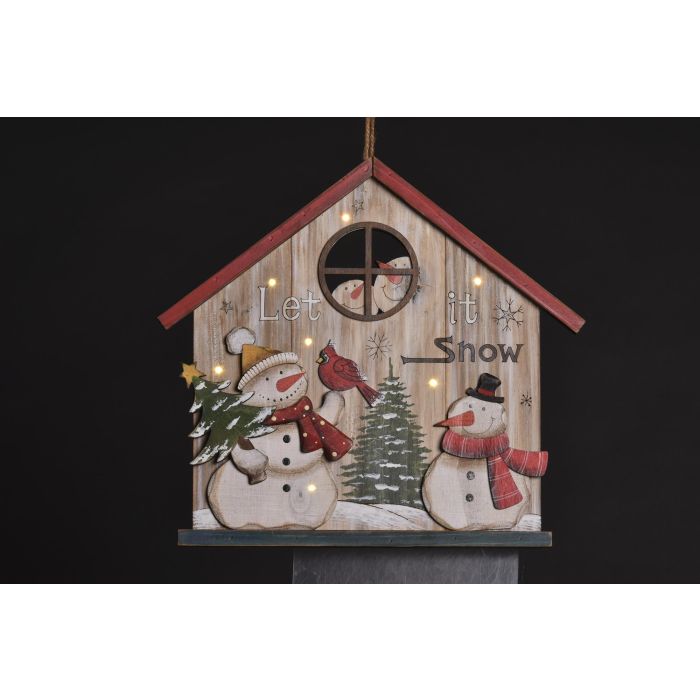 DKD Home Decor Decoración Colgante Navidad Tradicional de Madera con LED, Rojo, Verde y Natural, 7 Luces LED, 6 Unidades, 28x30 cm 1 DKD Home Decor Decoración Colgante Navidad Tradicional de Madera con LED, Rojo, Verde y Natural, 7 Luces LED, 6 Unidades, 28x30 cm 1