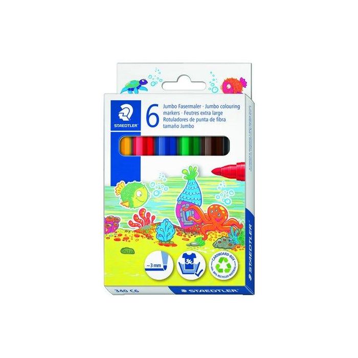 Staedtler Rotulador Grueso Noris Club Colores Surtidos Estuche 6 Ud