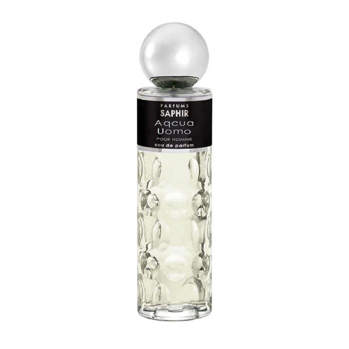 Parfums Saphir AQCUA UOMO Eau de Parfum Vaporizador para Hombre, Cítrica, 200 ml