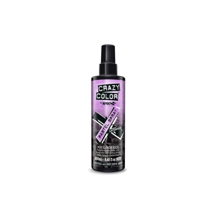 Crazy Color Spray Temporal Lavanda 250ml - Tinte Pastel para Cabello Rubio, Fácil de Lavar Crazy Color Spray Temporal Lavanda 250ml - Tinte Pastel para Cabello Rubio, Fácil de Lavar