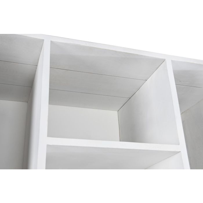 DKD Home Decor Estantería Moderna Blanca de Madera Mango y Metal con 2 Puertas y 6 Estantes Hecha a Mano 90x40x180 cm 8