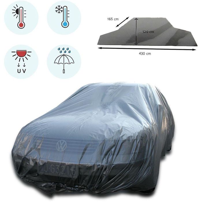 Funda para coche - ECO BUDGET - Protección contra el polvo - Impermeable - Polietileno - 430x165x120 cm 2