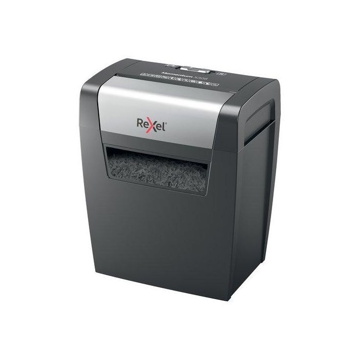 Rexel Destructora Manual Momentum X308, Corte Confeti 5x42 mm, Hasta 8 Hojas, Negro