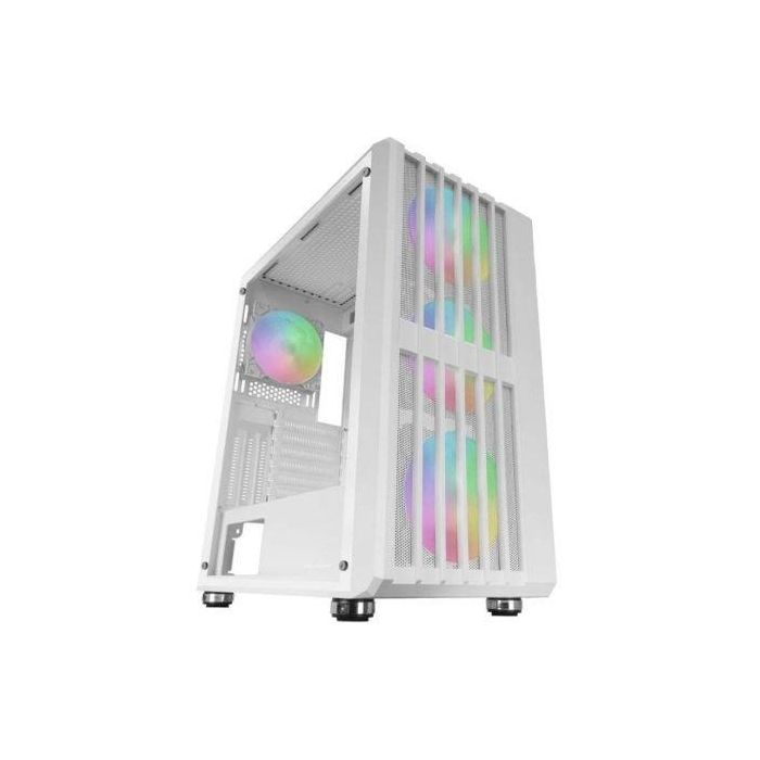 Mars Gaming MCVAULTW Caja Gaming Semitorre MC-VAULT Blanca con Frontal Mesh, 4 Ventiladores ARGB 120mm y Ventana Cristal Templado para ATX, RL 360mm Mars Gaming MCVAULTW Caja Gaming Semitorre MC-VAULT Blanca con Frontal Mesh, 4 Ventiladores ARGB 120mm y Ventana Cristal Templado para ATX, RL 360mm